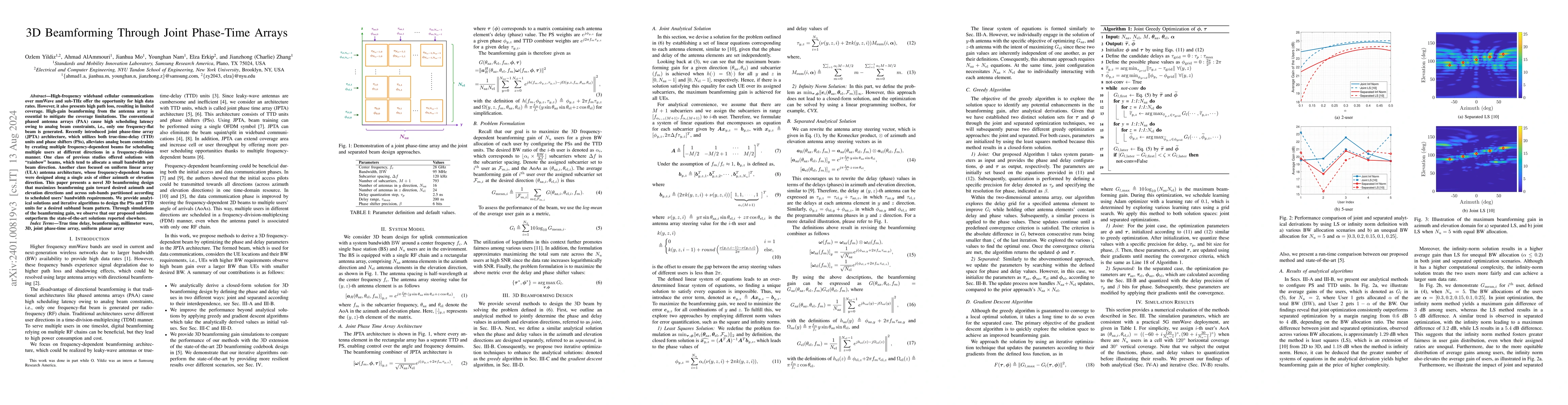 Thumbnail for 3D Beamforming Through Joint Phase-Time Arrays