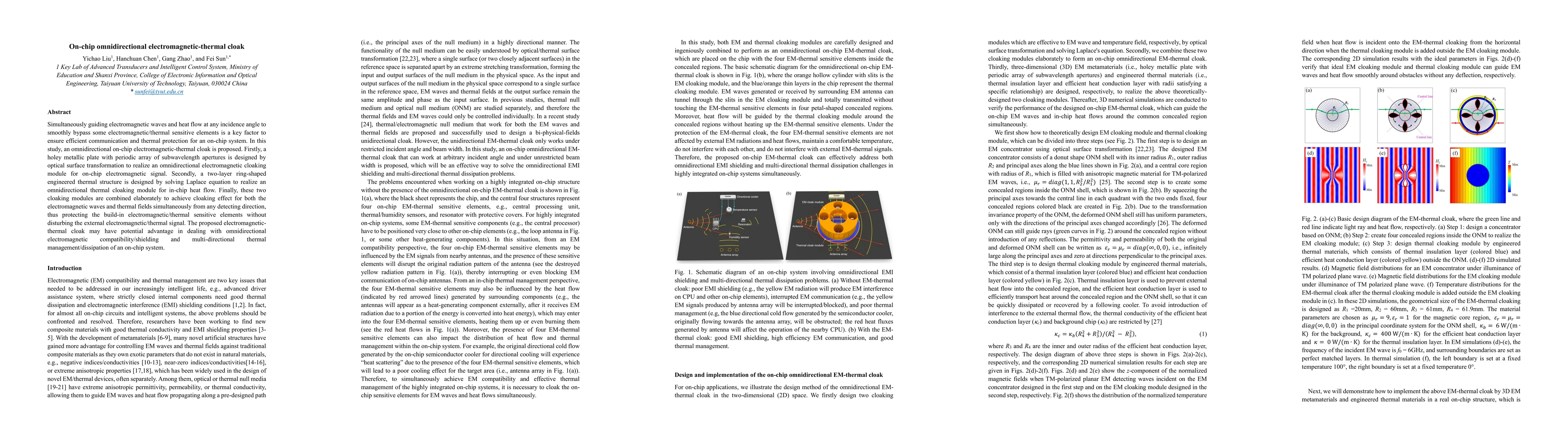 Thumbnail for On-chip omnidirectional electromagnetic-thermal cloak