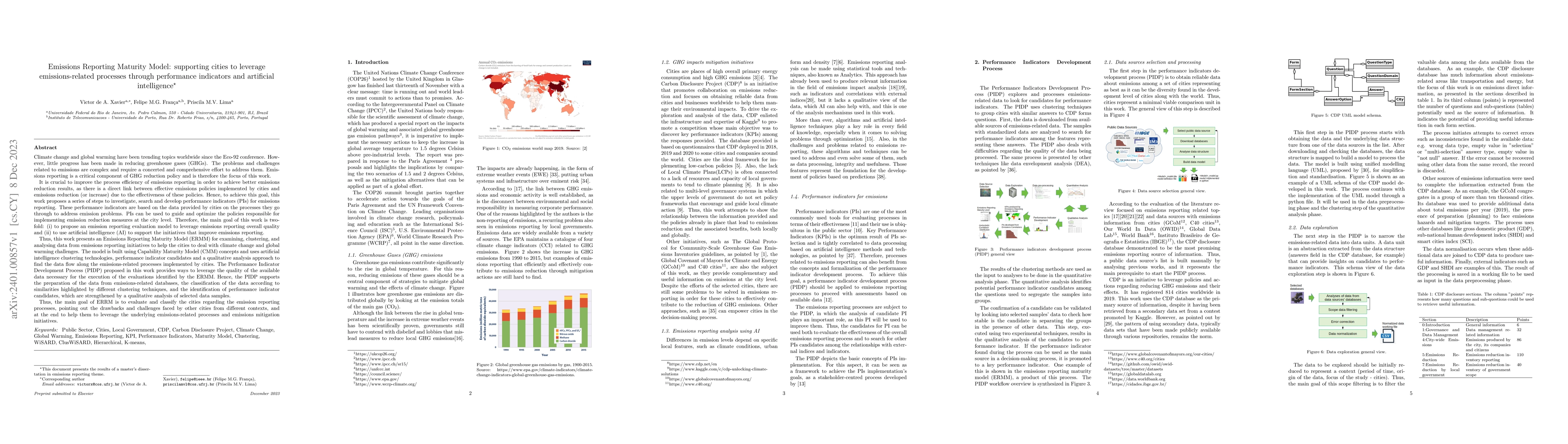 Thumbnail for Emissions Reporting Maturity Model: supporting cities to leverage
  emissions-related processes through performance indicators and artificial
  intelligence