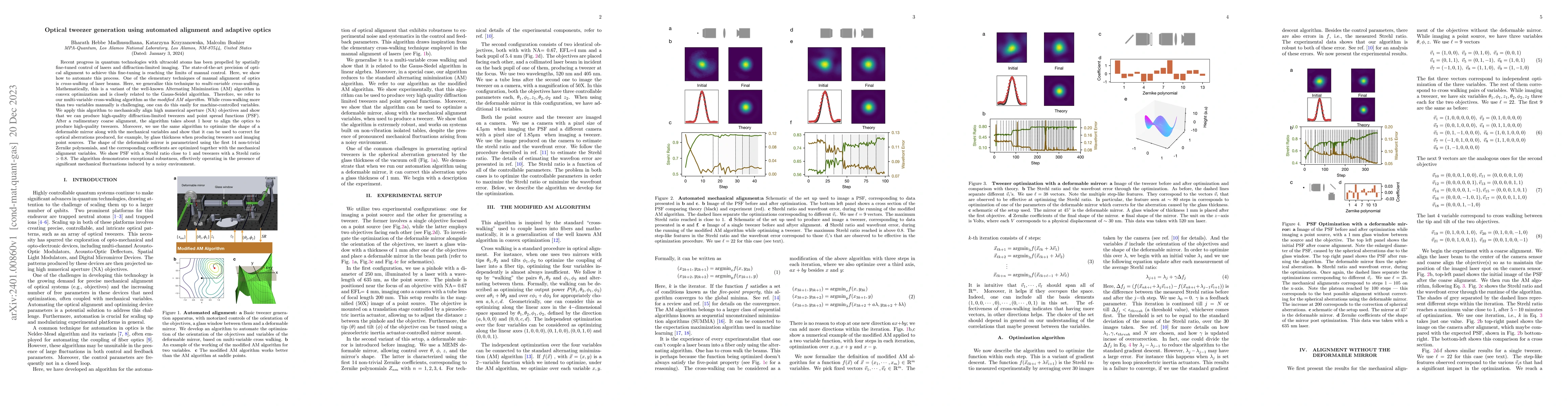 Thumbnail for Optical tweezer generation using automated alignment and adaptive optics