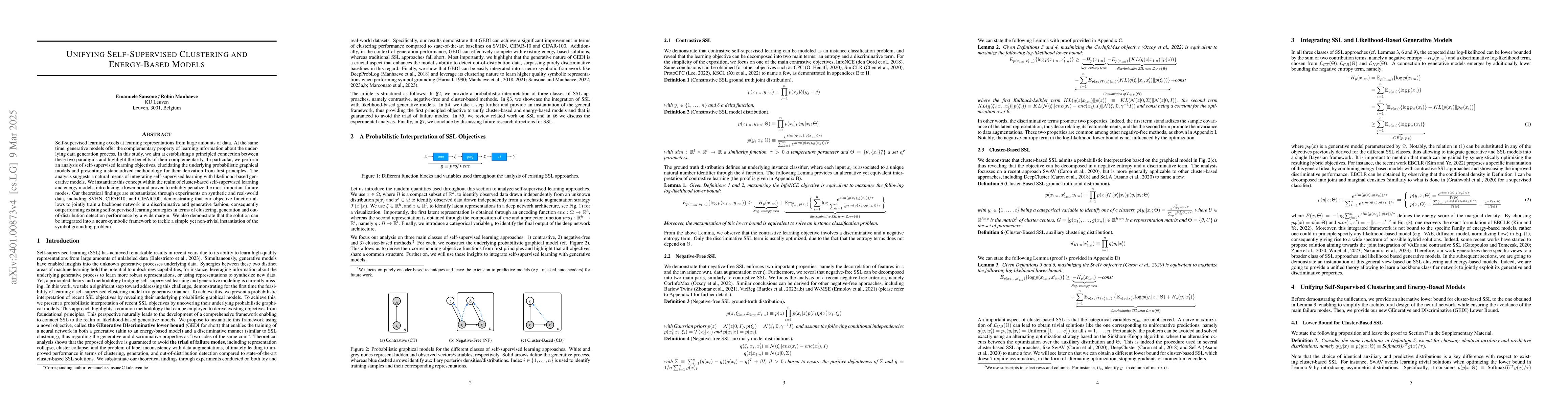 Thumbnail for A Bayesian Unification of Self-Supervised Clustering and Energy-Based
  Models