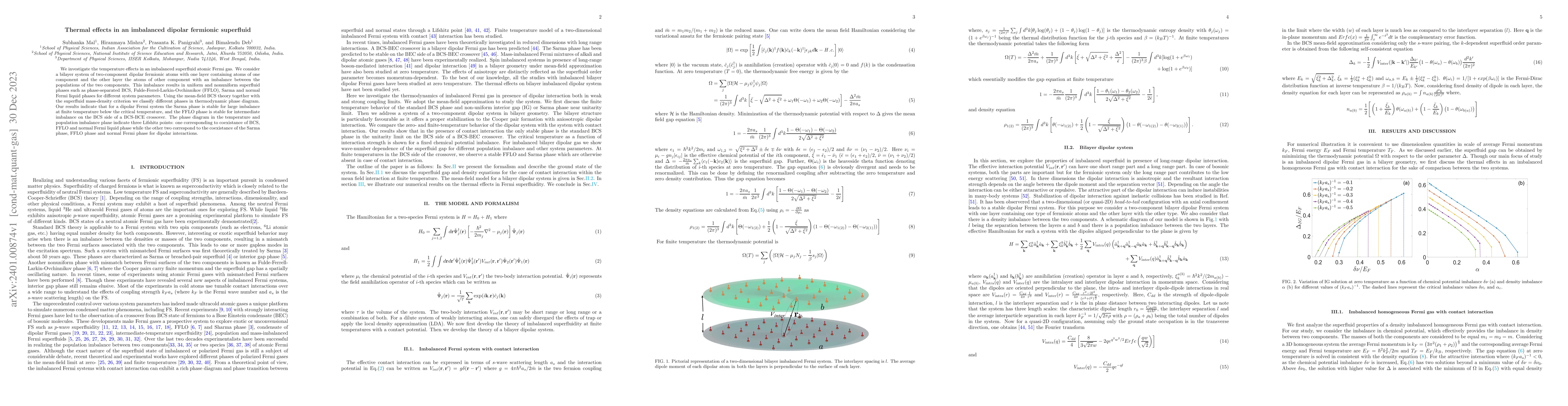 Thumbnail for Thermal effects in an imbalanced dipolar fermionic superfluid