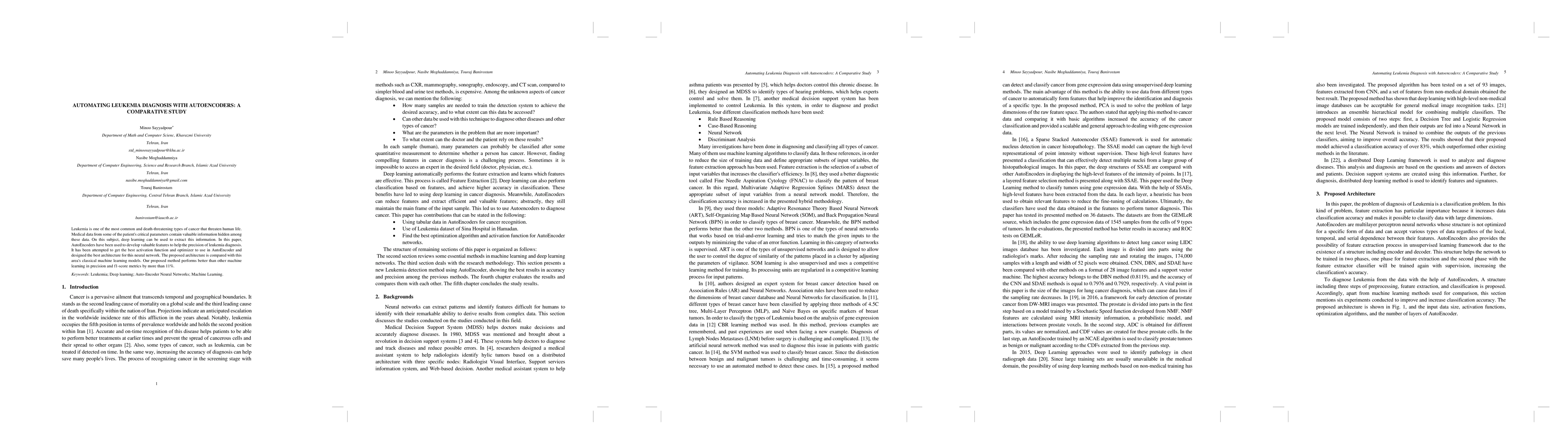 Thumbnail for Automating Leukemia Diagnosis with Autoencoders: A Comparative Study