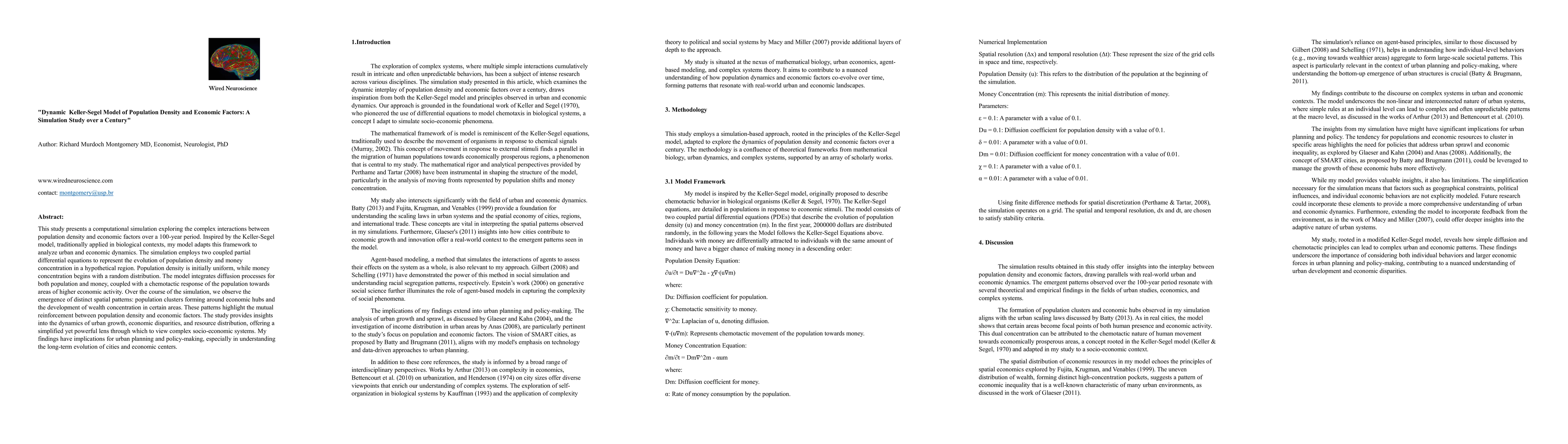 Thumbnail for Dynamic Keller-Segel Model of Population Density and Economic Factors: A
  Simulation Study over a Century