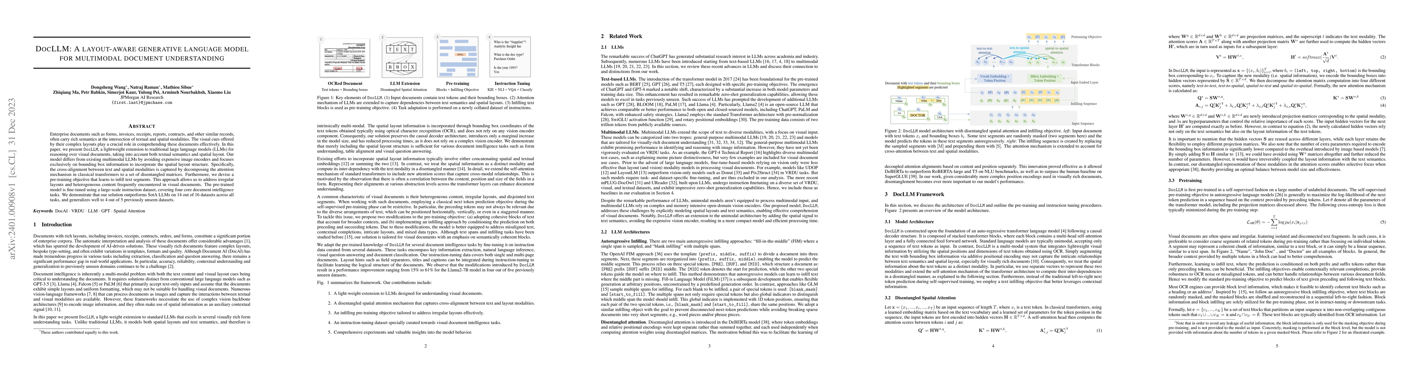 Thumbnail for DocLLM: A layout-aware generative language model for multimodal document
  understanding