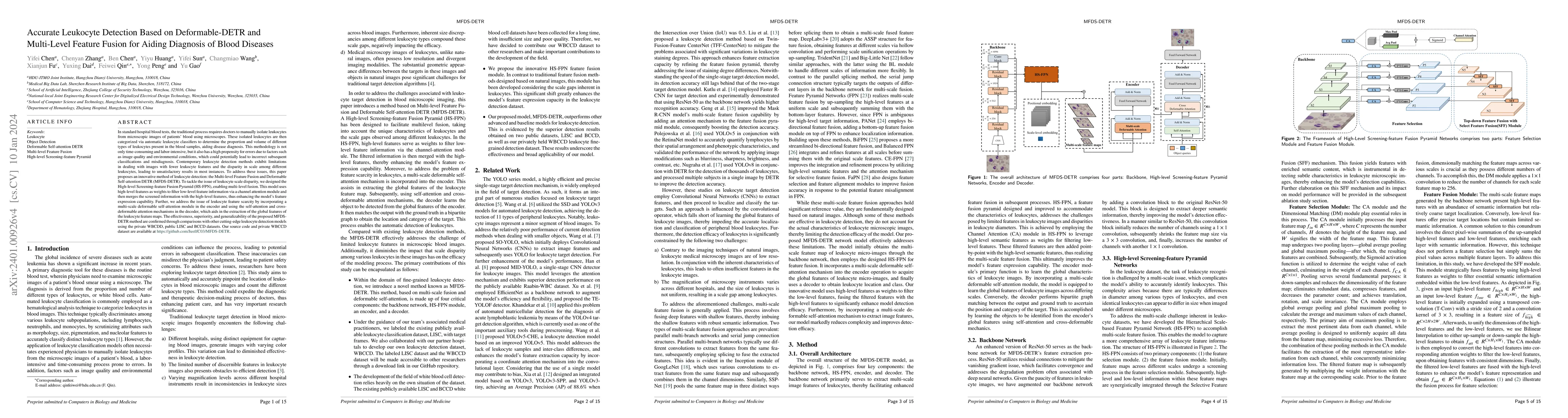 Thumbnail for Accurate Leukocyte Detection Based on Deformable-DETR and Multi-Level
  Feature Fusion for Aiding Diagnosis of Blood Diseases