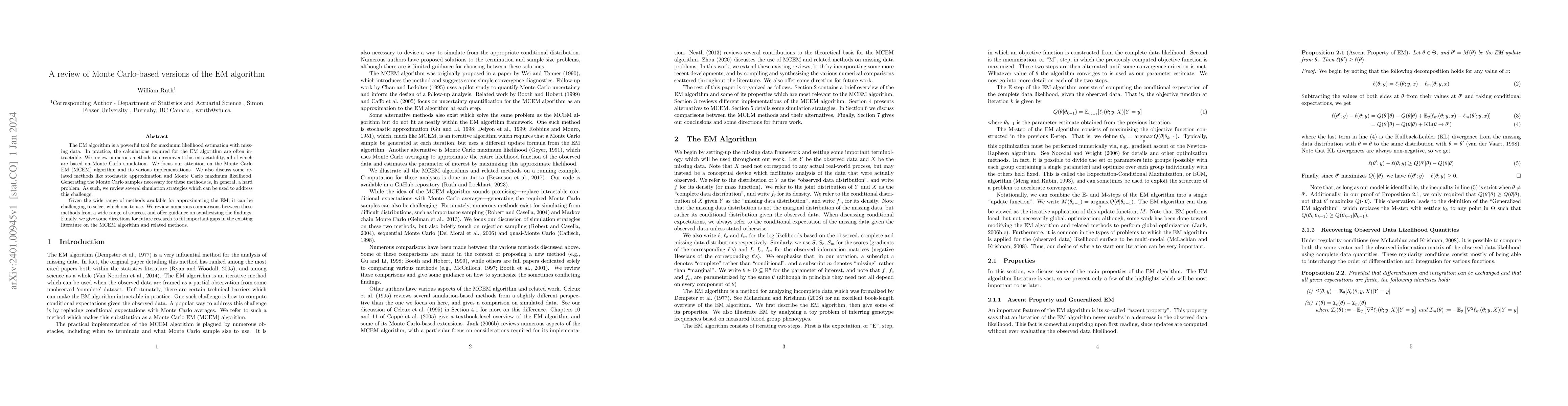 Thumbnail for A review of Monte Carlo-based versions of the EM algorithm