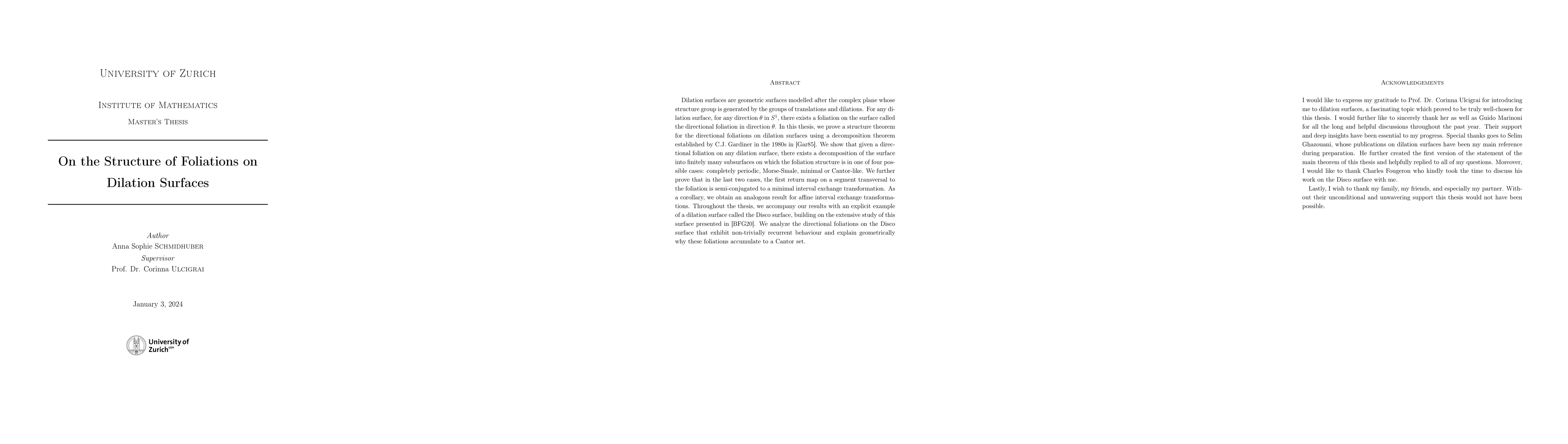 Thumbnail for On the structure of foliations on dilation surfaces