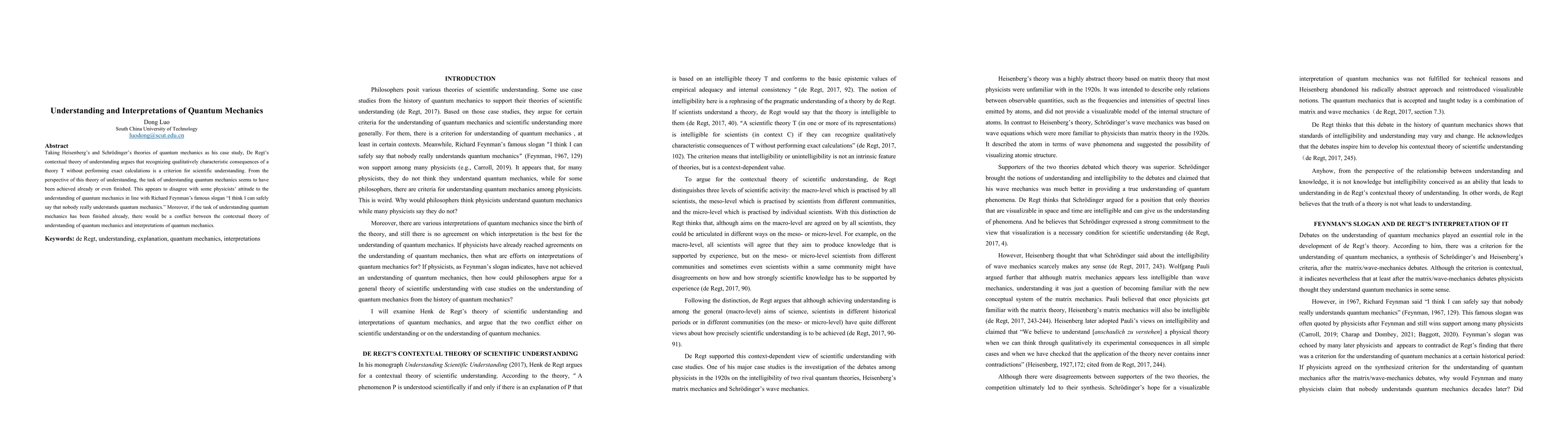 Thumbnail for Understanding and Interpretations of Quantum Mechanics