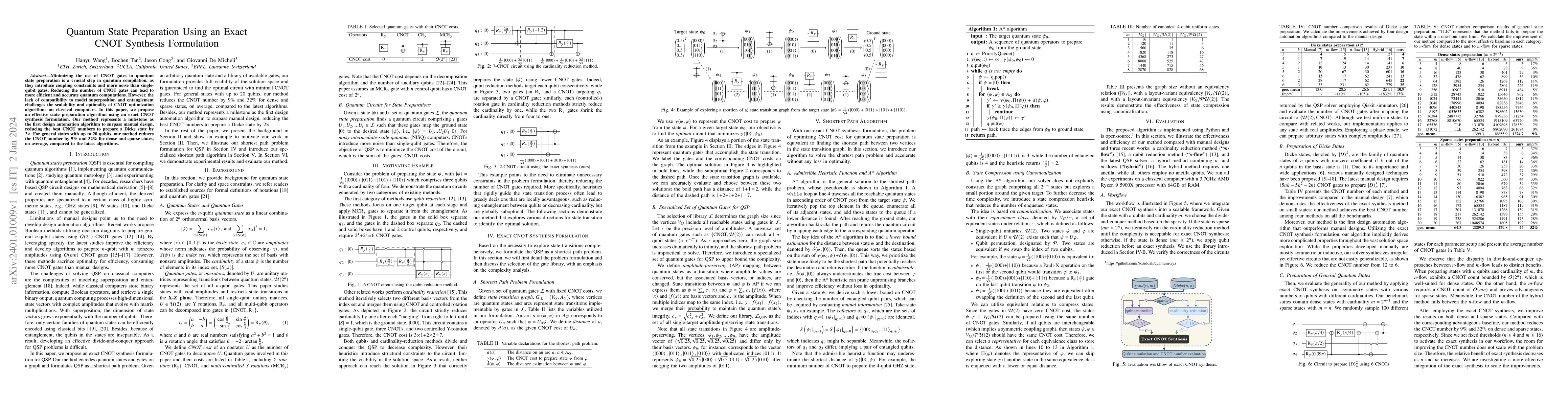 Thumbnail for Quantum State Preparation Using an Exact CNOT Synthesis Formulation
