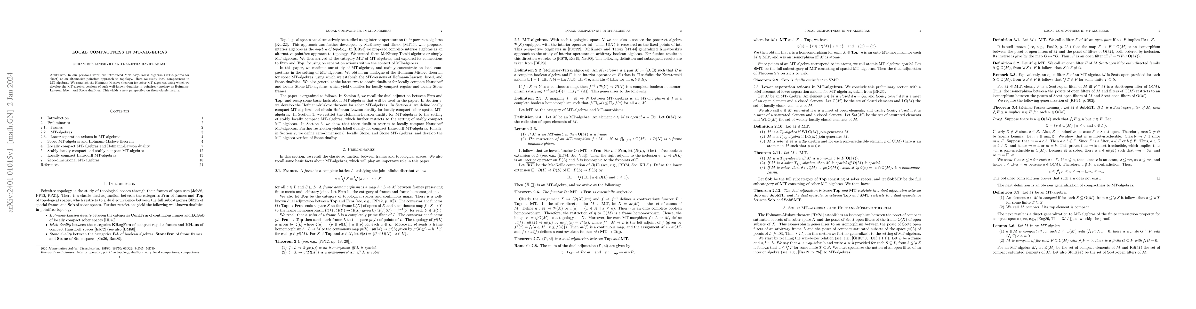 Thumbnail for Local compactness in MT-algebras