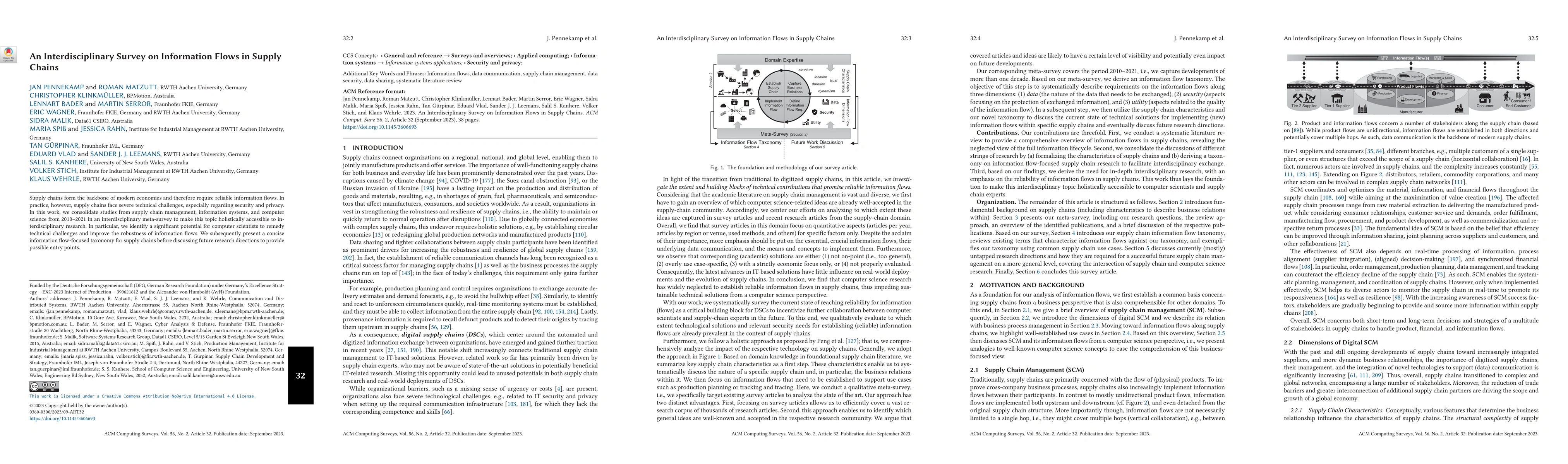 Thumbnail for An Interdisciplinary Survey on Information Flows in Supply Chains