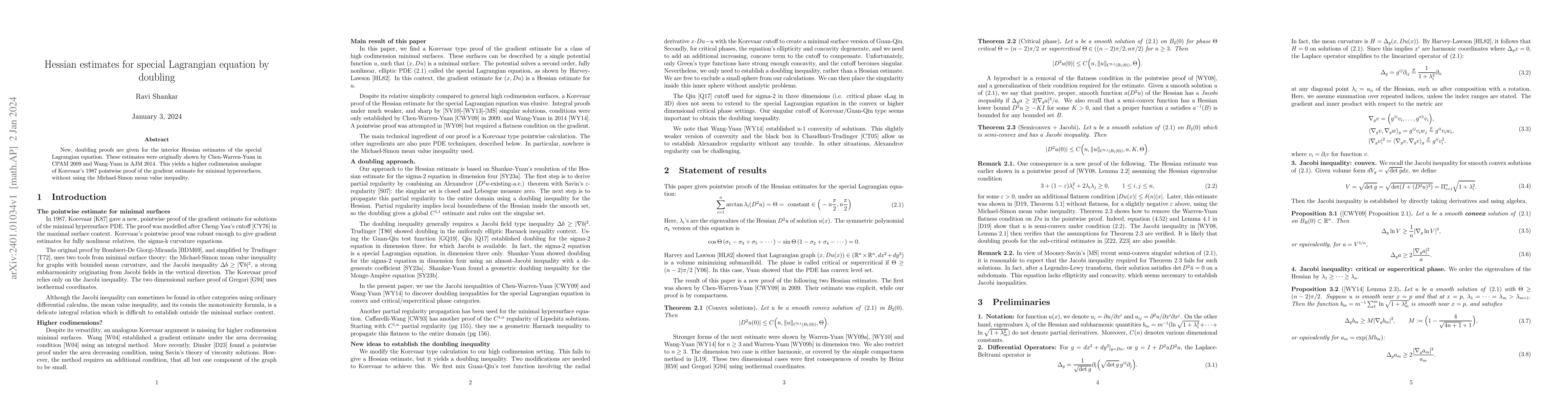 Thumbnail for Hessian estimates for special Lagrangian equation by doubling