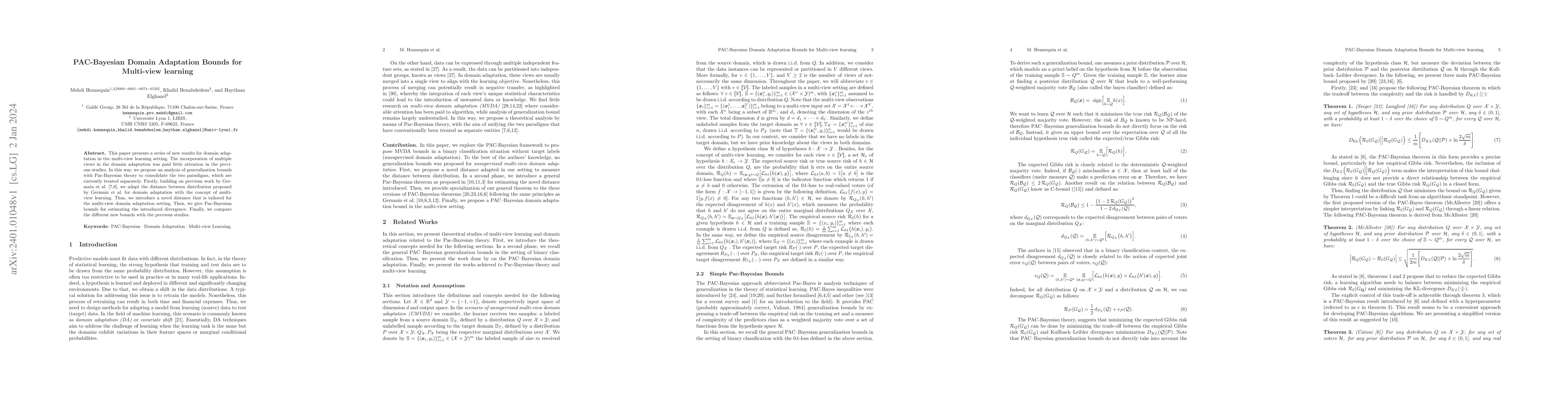 Thumbnail for PAC-Bayesian Domain Adaptation Bounds for Multi-view learning