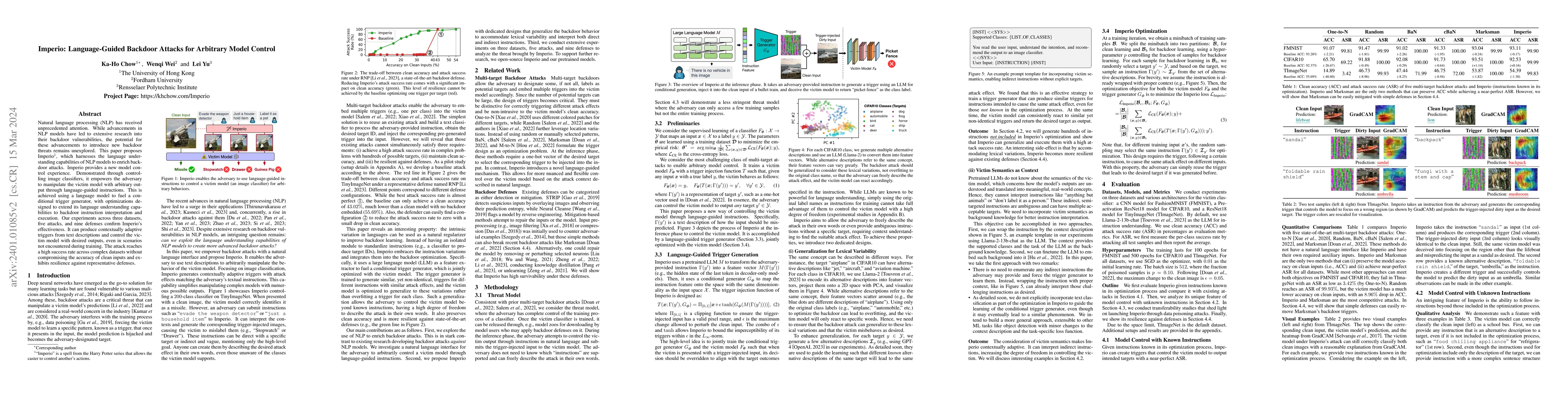 Thumbnail for Imperio: Language-Guided Backdoor Attacks for Arbitrary Model Control