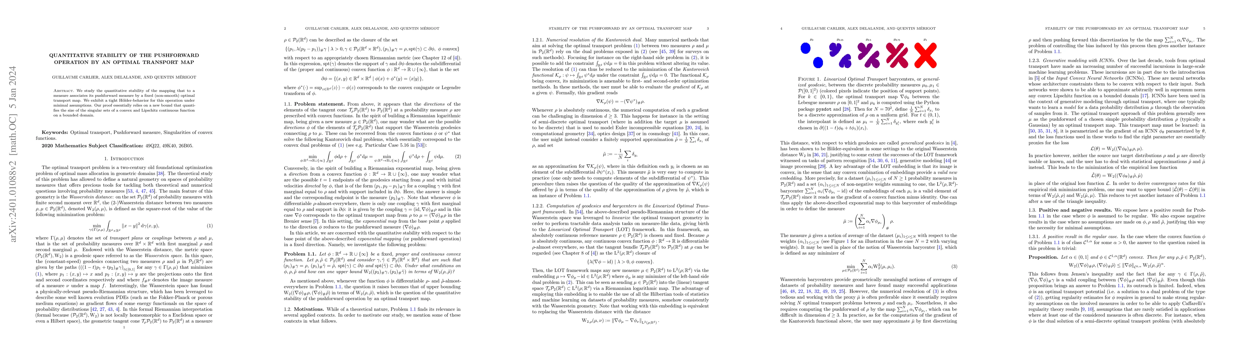 Thumbnail for Quantitative Stability of the Pushforward Operation by an Optimal
  Transport Map