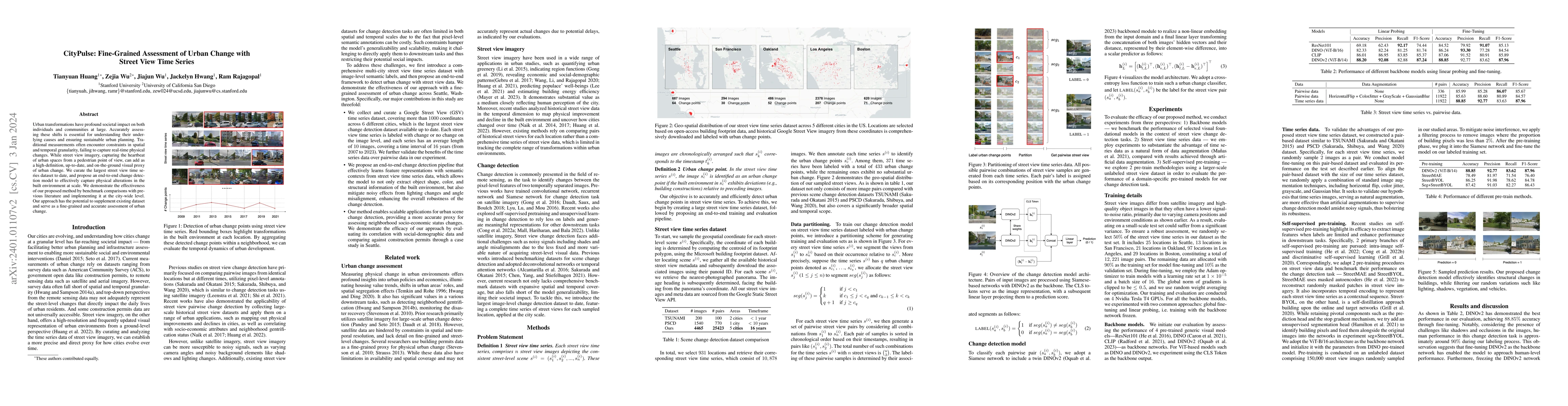 Thumbnail for CityPulse: Fine-Grained Assessment of Urban Change with Street View Time
  Series