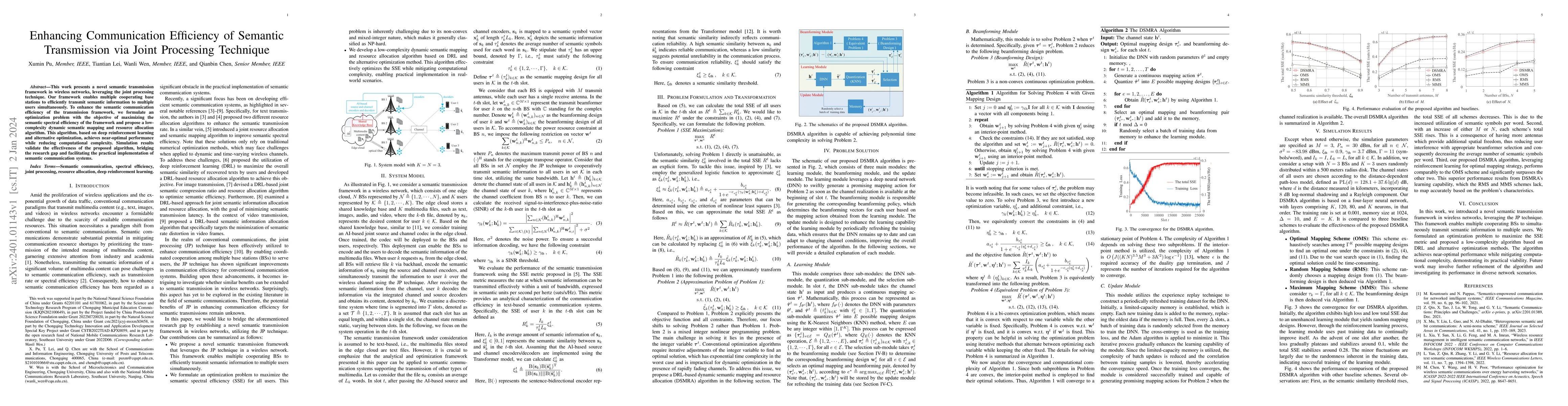 Thumbnail for Enhancing Communication Efficiency of Semantic Transmission via Joint
  Processing Technique