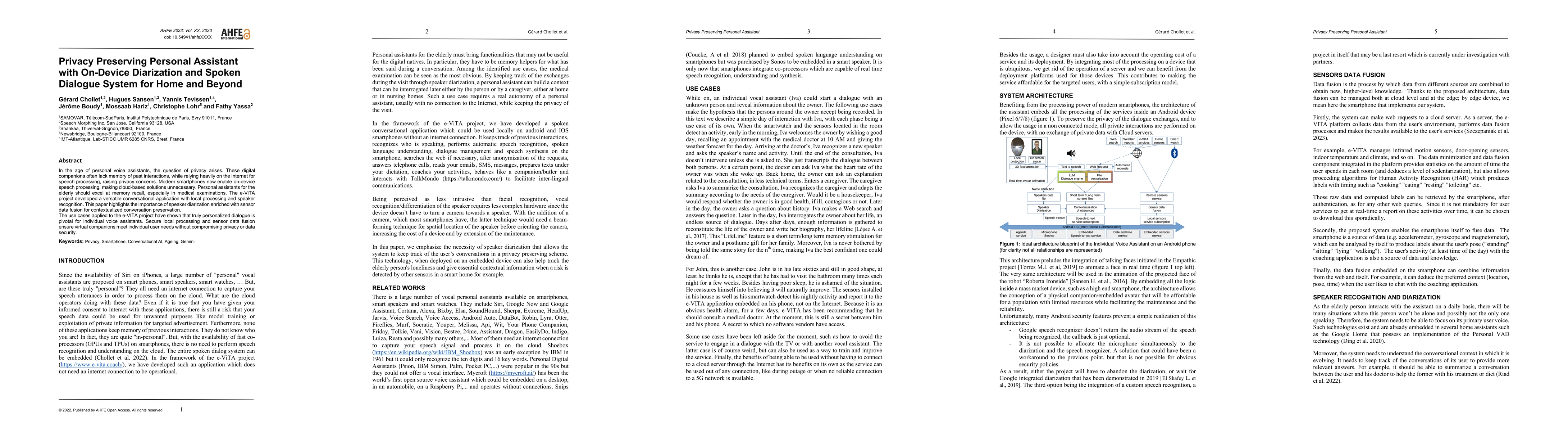 Thumbnail for Privacy Preserving Personal Assistant with On-Device Diarization and
  Spoken Dialogue System for Home and Beyond