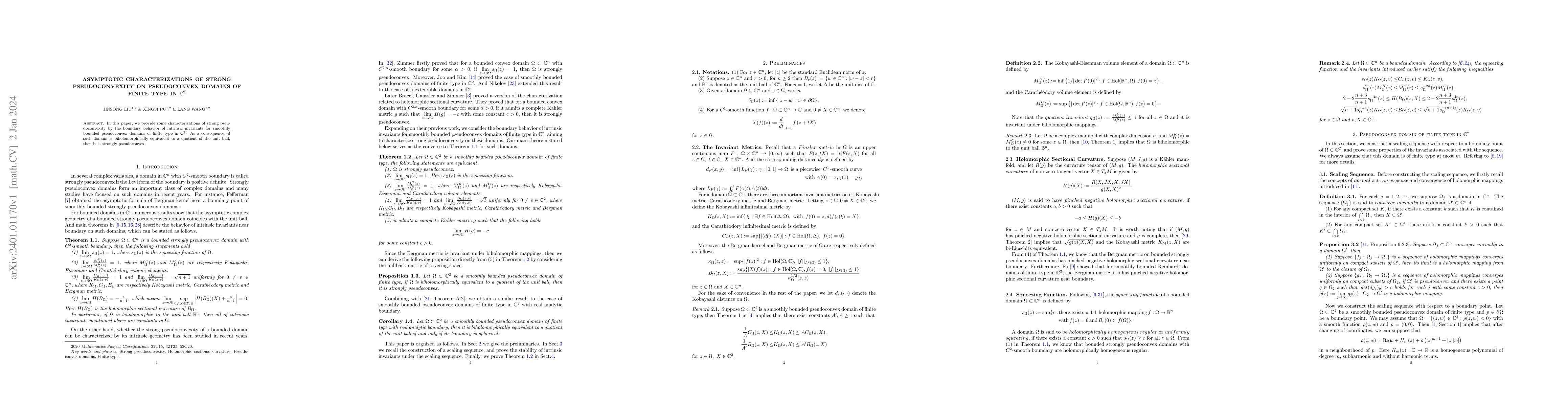 Thumbnail for Asymptotic characterizations of strong pseudoconvexity on pseudoconvex
  domains of finite type in $\mathbb{C}^2$