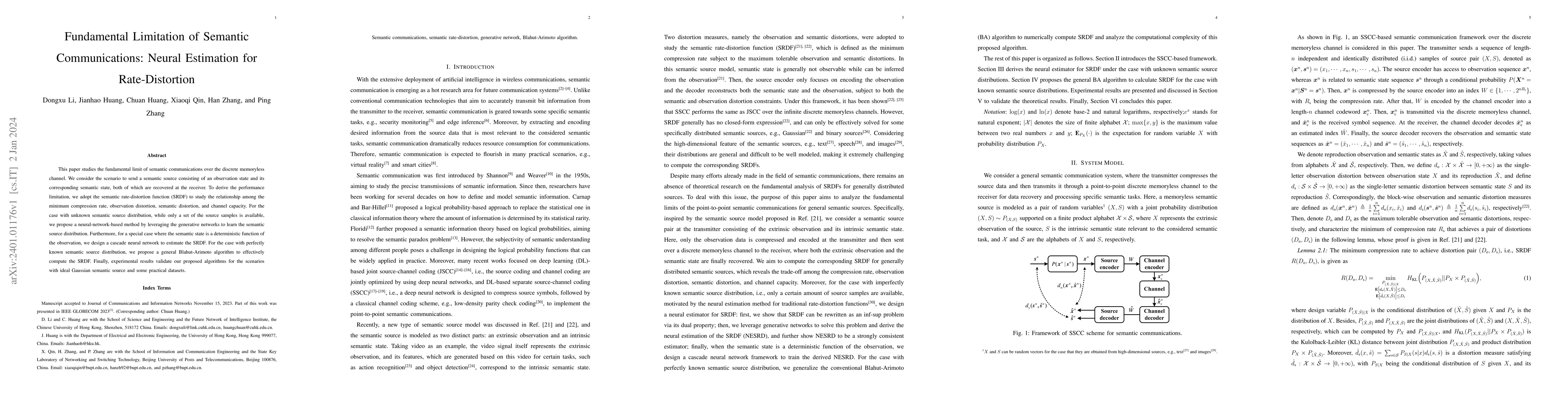 Thumbnail for Fundamental Limitation of Semantic Communications: Neural Estimation for
  Rate-Distortion