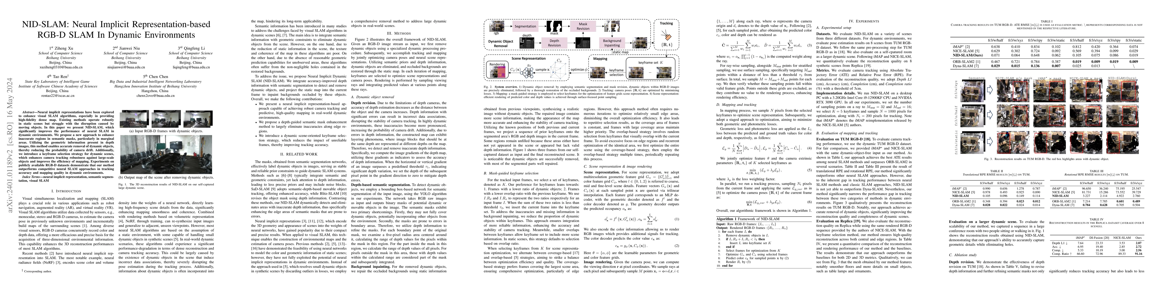 Thumbnail for NID-SLAM: Neural Implicit Representation-based RGB-D SLAM in dynamic
  environments