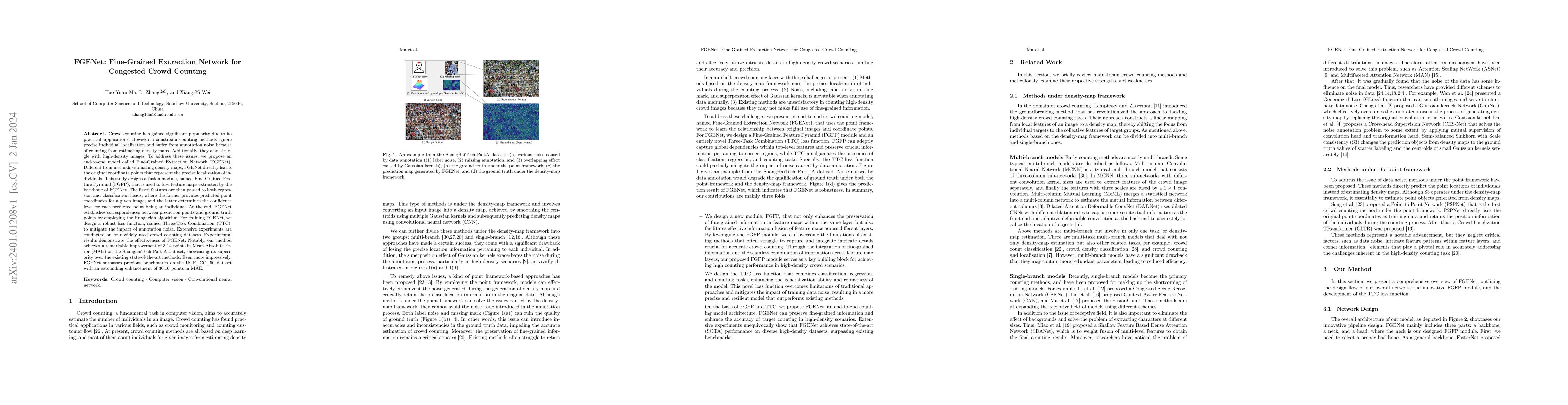 Thumbnail for FGENet: Fine-Grained Extraction Network for Congested Crowd Counting