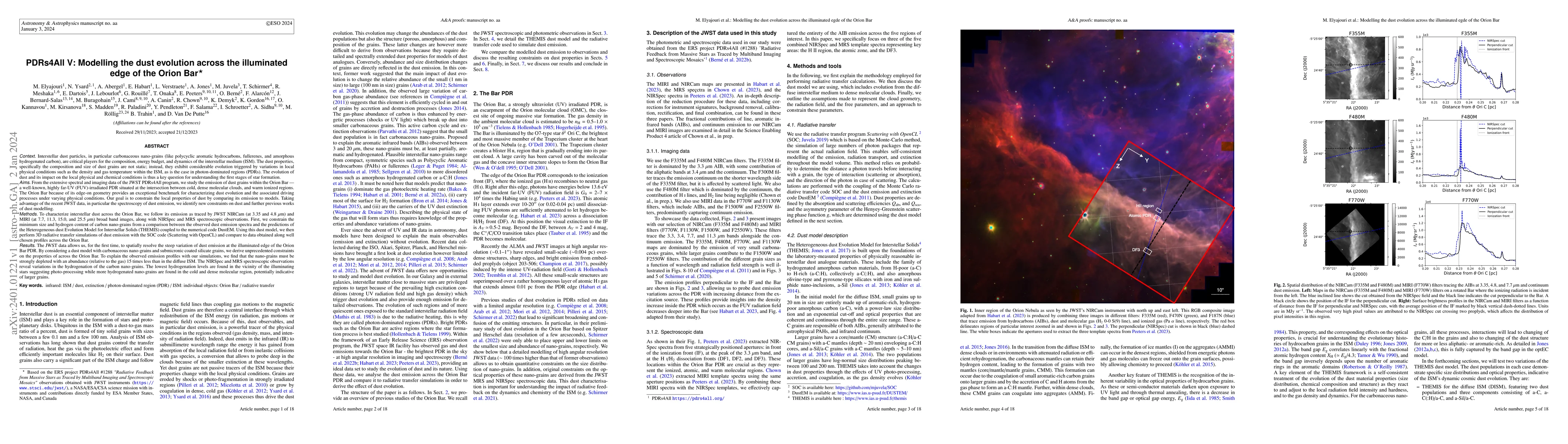 Thumbnail for PDRs4All. V. Modelling the dust evolution across the illuminated edge of
  the Orion Bar