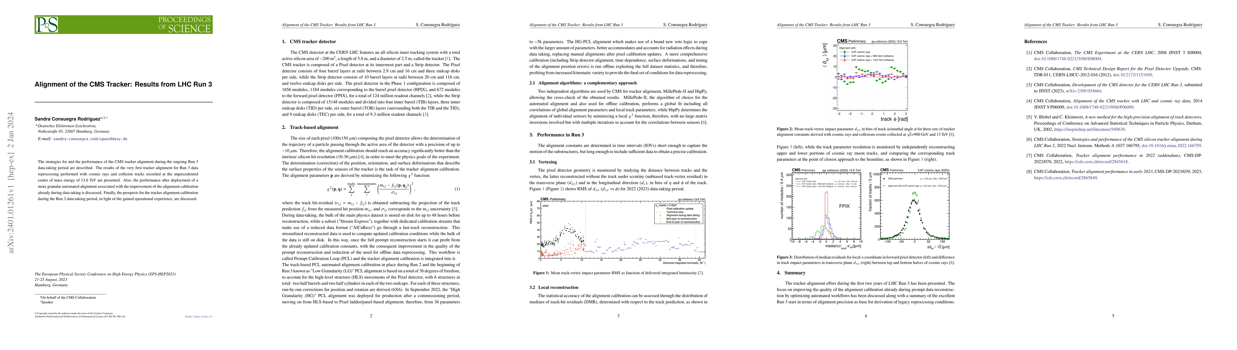 Thumbnail for Alignment of the CMS Tracker: Results from LHC Run 3