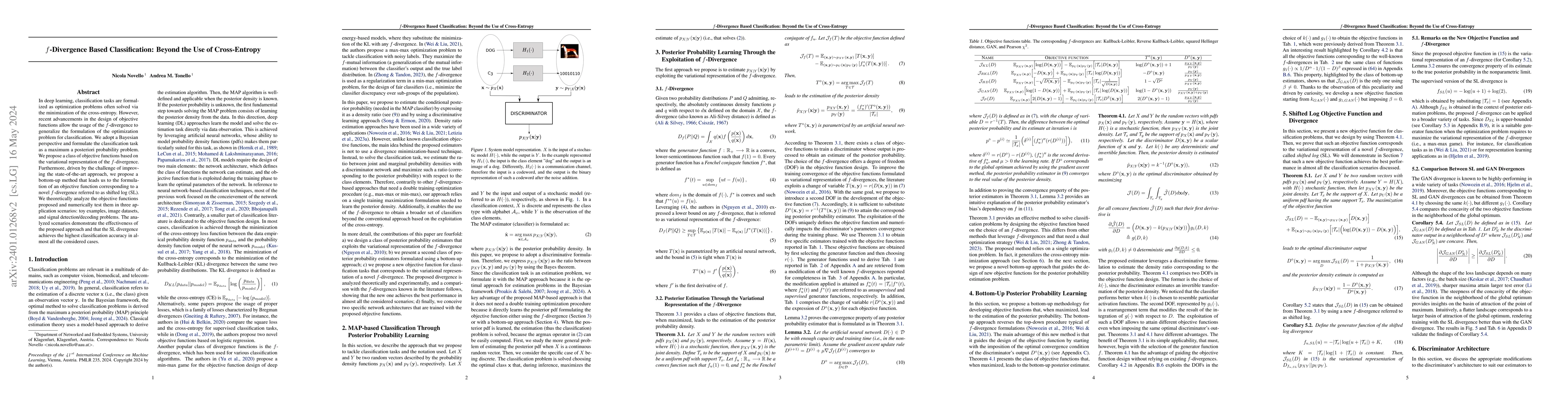Thumbnail for $f$-Divergence Based Classification: Beyond the Use of Cross-Entropy