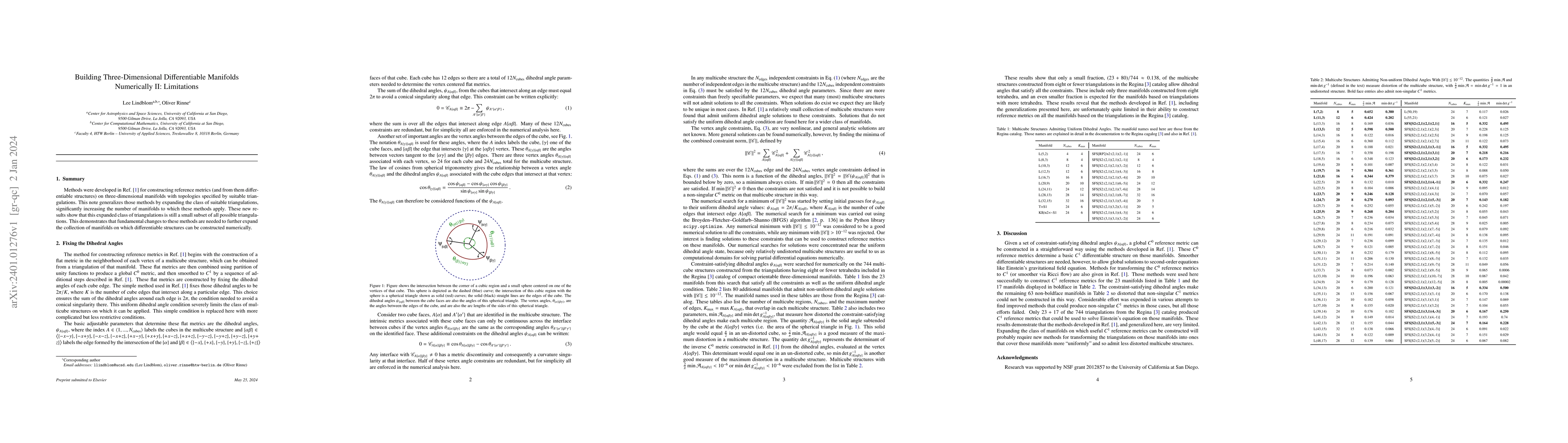 Thumbnail for Building Three-Dimensional Differentiable Manifolds Numerically II:
  Limitations