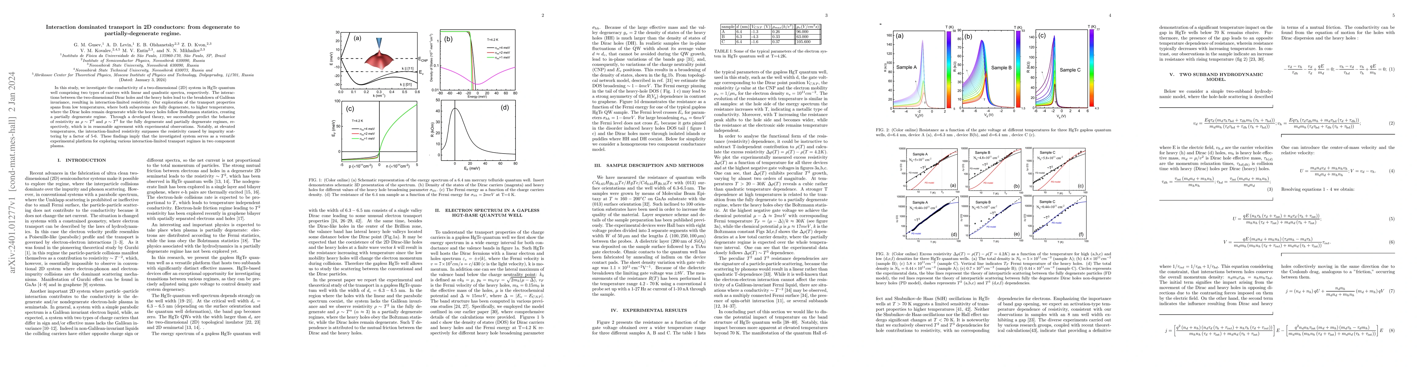 Thumbnail for Interaction dominated transport in 2D conductors: from degenerate to
  partially-degenerate regime
