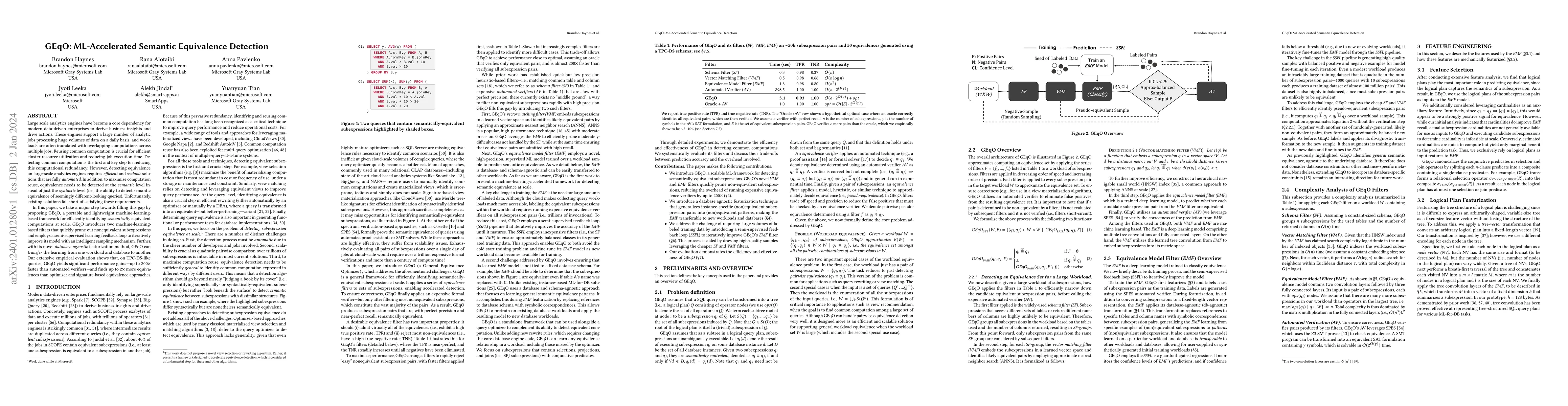 Thumbnail for GEqO: ML-Accelerated Semantic Equivalence Detection