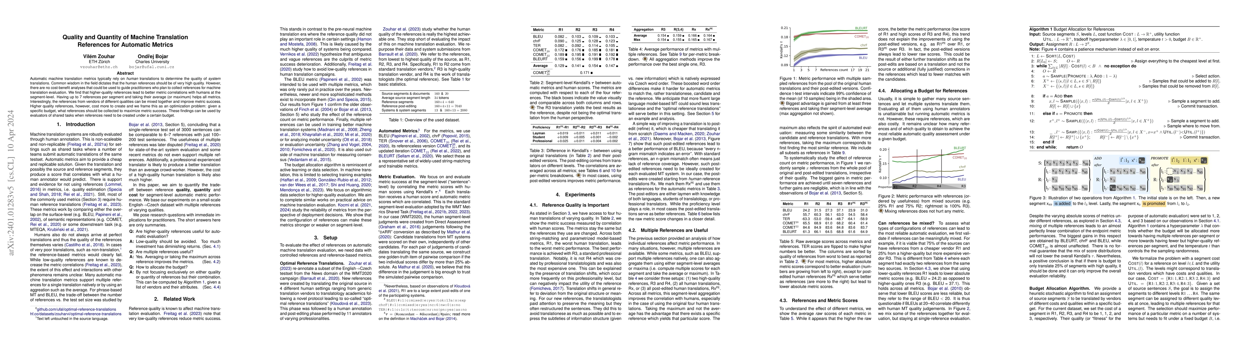 Thumbnail for Quality and Quantity of Machine Translation References for Automatic
  Metrics