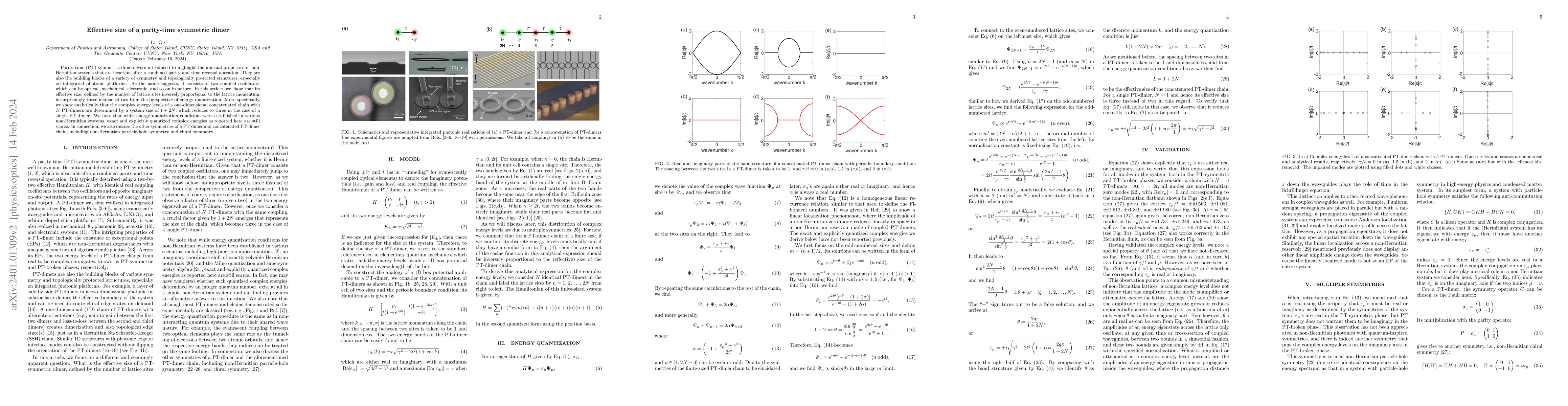 Thumbnail for Effective size of a parity-time symmetric dimer