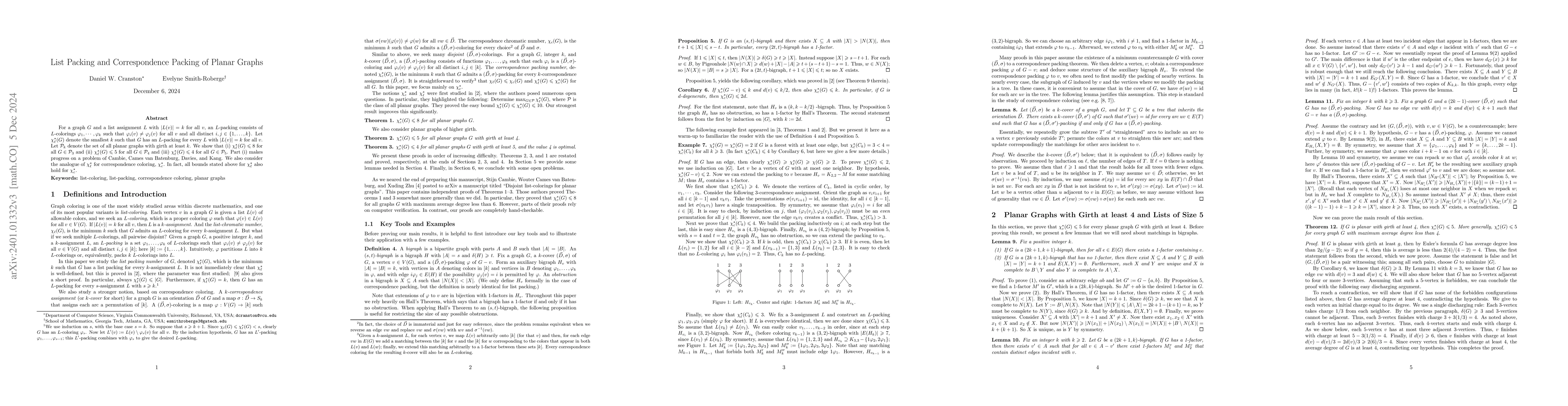 Thumbnail for List-Coloring Packing and Correspondence-Coloring Packing of Planar
  Graphs