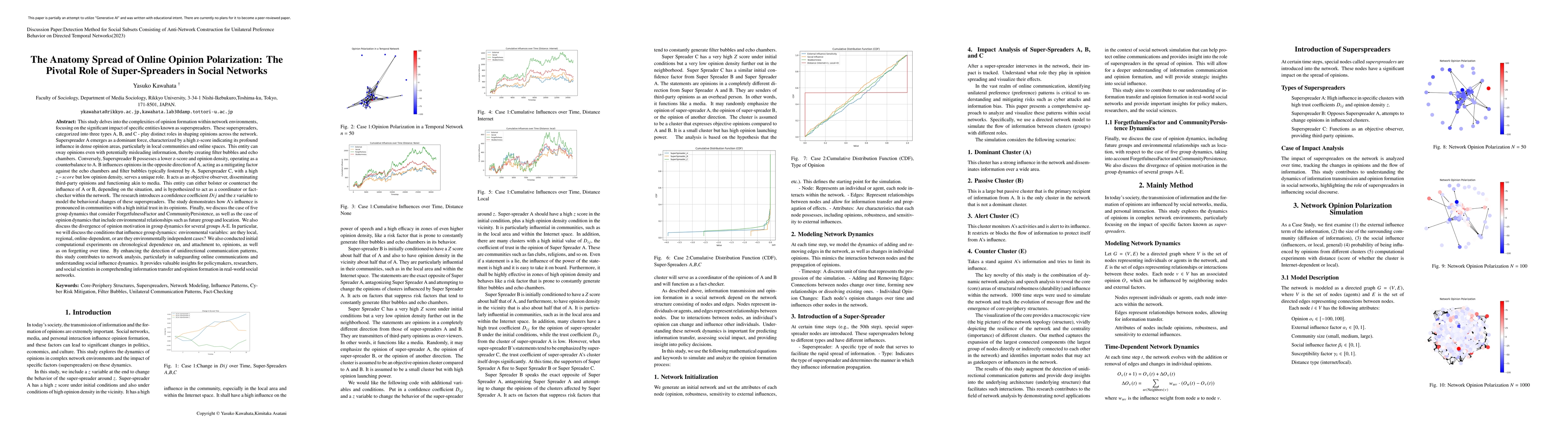 Thumbnail for The Anatomy Spread of Online Opinion Polarization: The Pivotal Role of
  Super-Spreaders in Social Networks