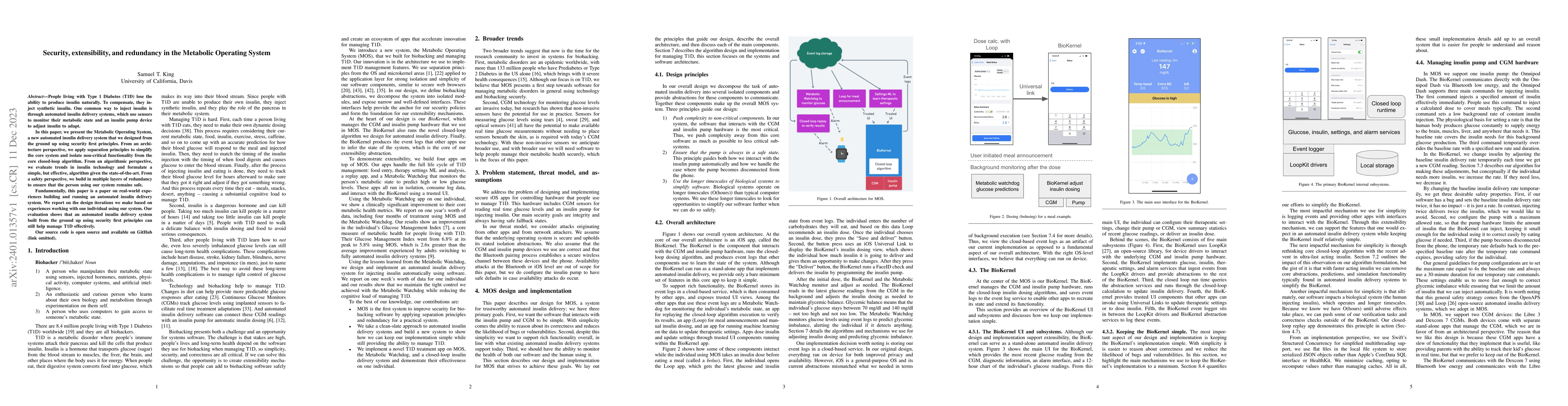 Thumbnail for Security, extensibility, and redundancy in the Metabolic Operating
  System