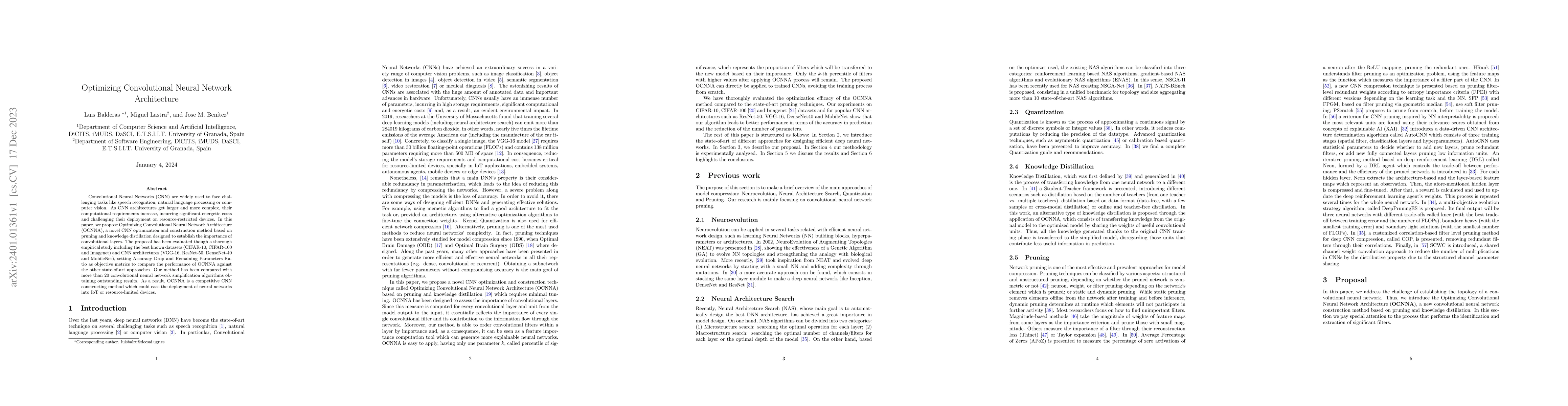 Thumbnail for Optimizing Convolutional Neural Network Architecture
