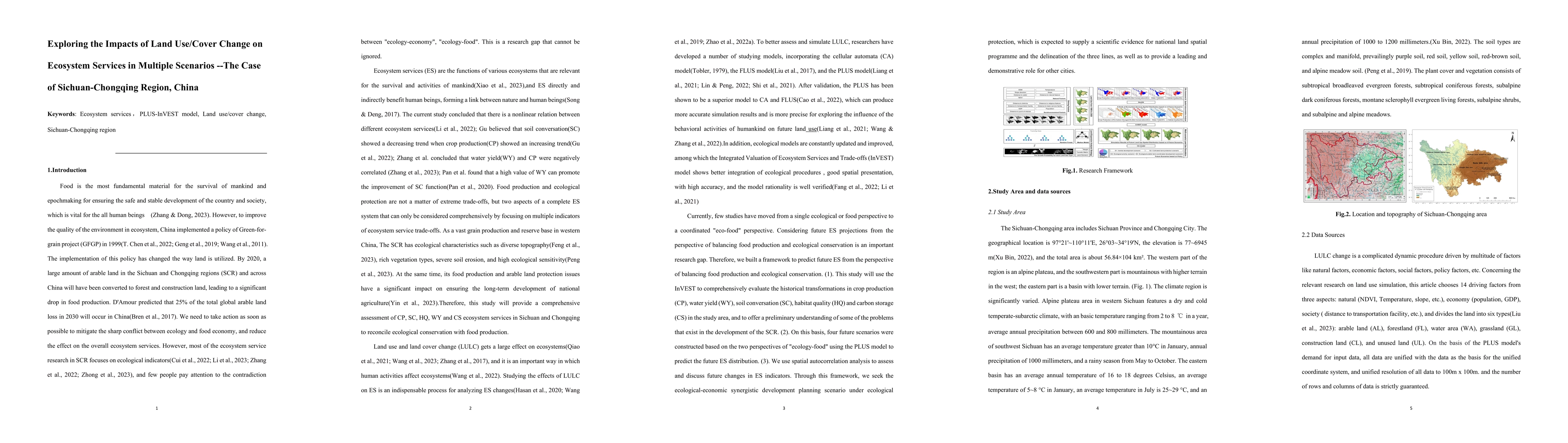 Thumbnail for Exploring the Impacts of Land Use/Cover Change on Ecosystem Services in
  Multiple Scenarios --The Case of Sichuan-Chongqing Region, China