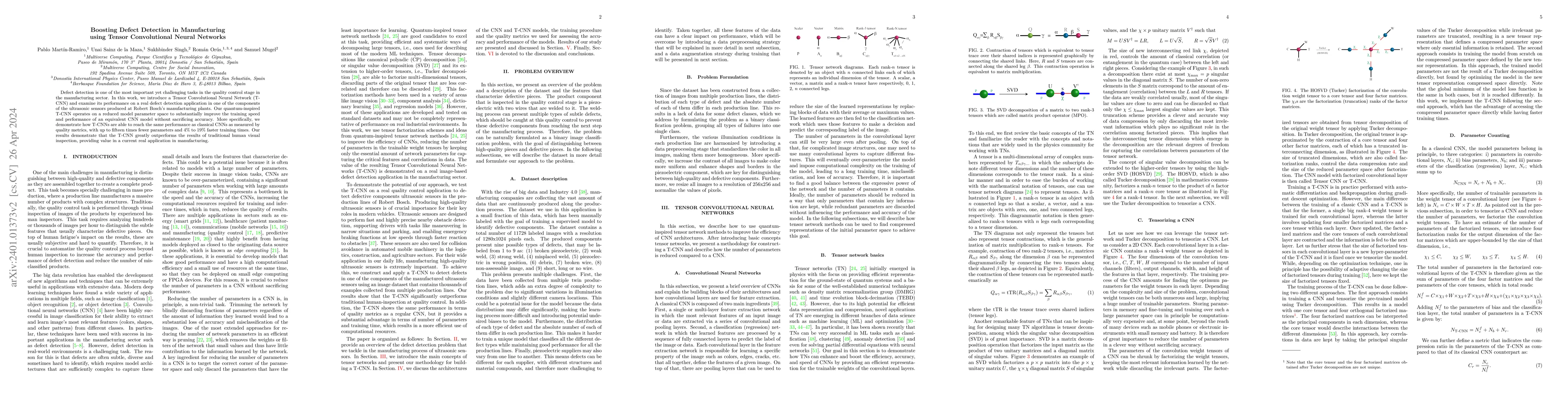 Thumbnail for Boosting Defect Detection in Manufacturing using Tensor Convolutional
  Neural Networks