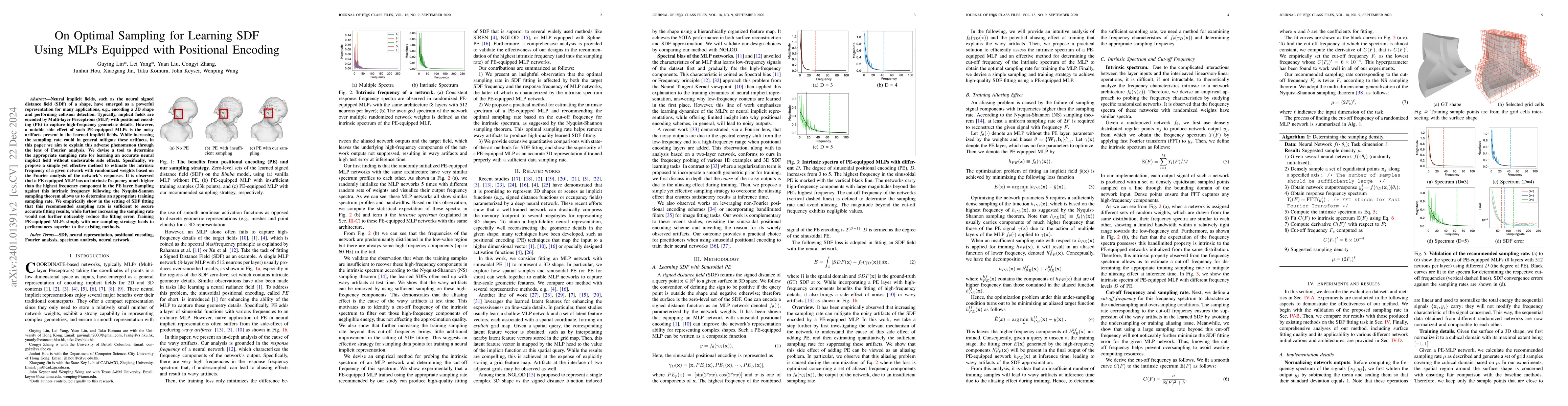 Thumbnail for On Optimal Sampling for Learning SDF Using MLPs Equipped with Positional
  Encoding
