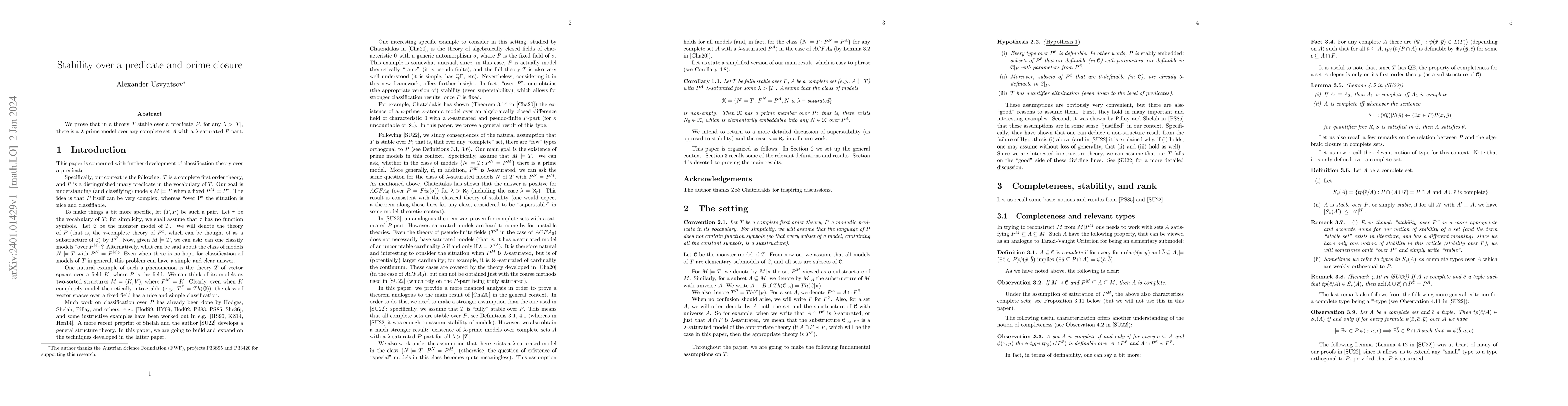 Thumbnail for Stability over a predicate and prime closure