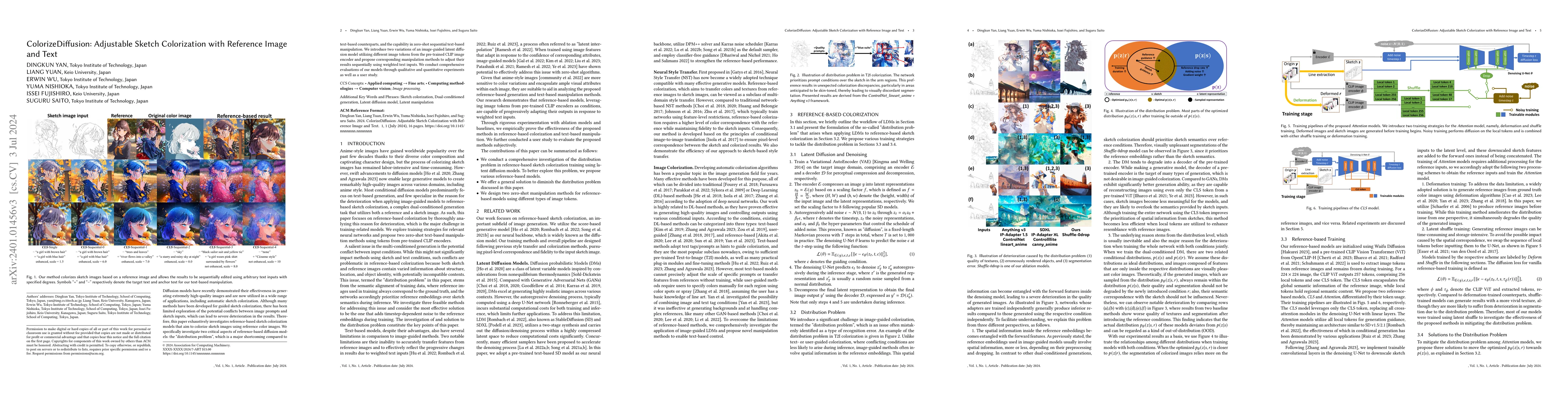 Thumbnail for ColorizeDiffusion: Adjustable Sketch Colorization with Reference Image
  and Text