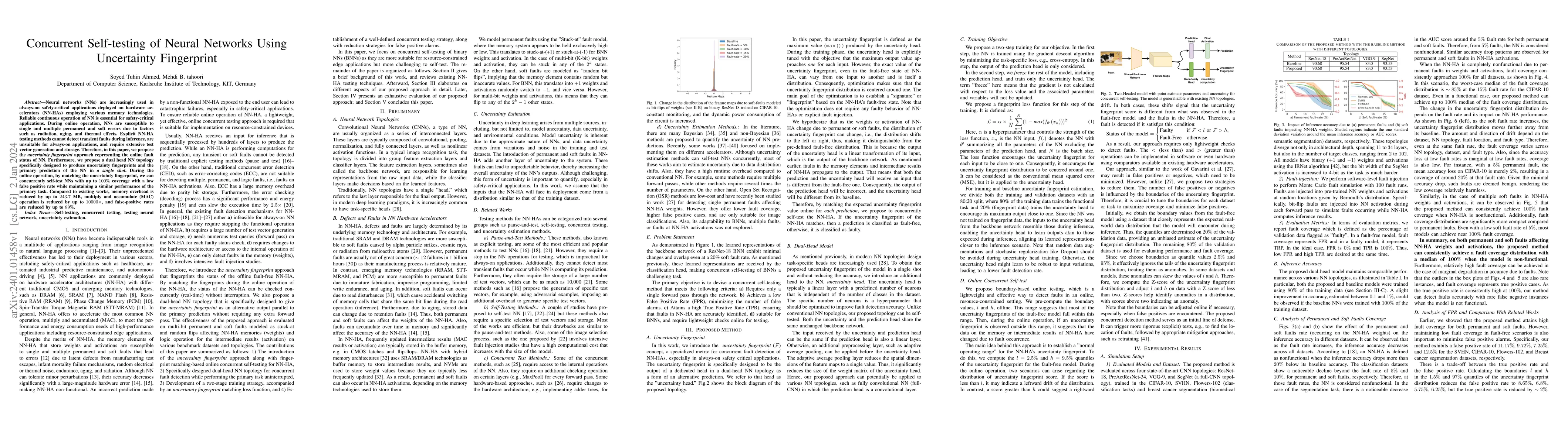 Thumbnail for Concurrent Self-testing of Neural Networks Using Uncertainty Fingerprint