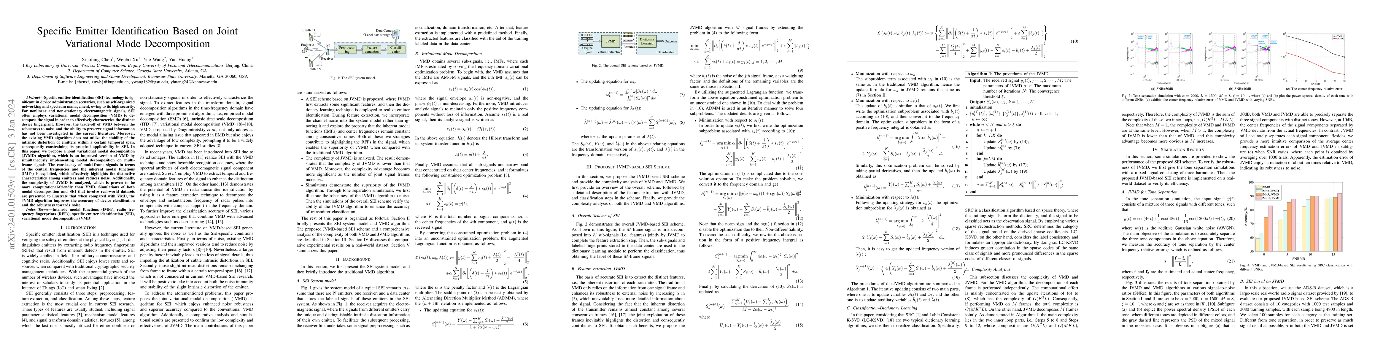 Thumbnail for Specific Emitter Identification Based on Joint Variational Mode
  Decomposition