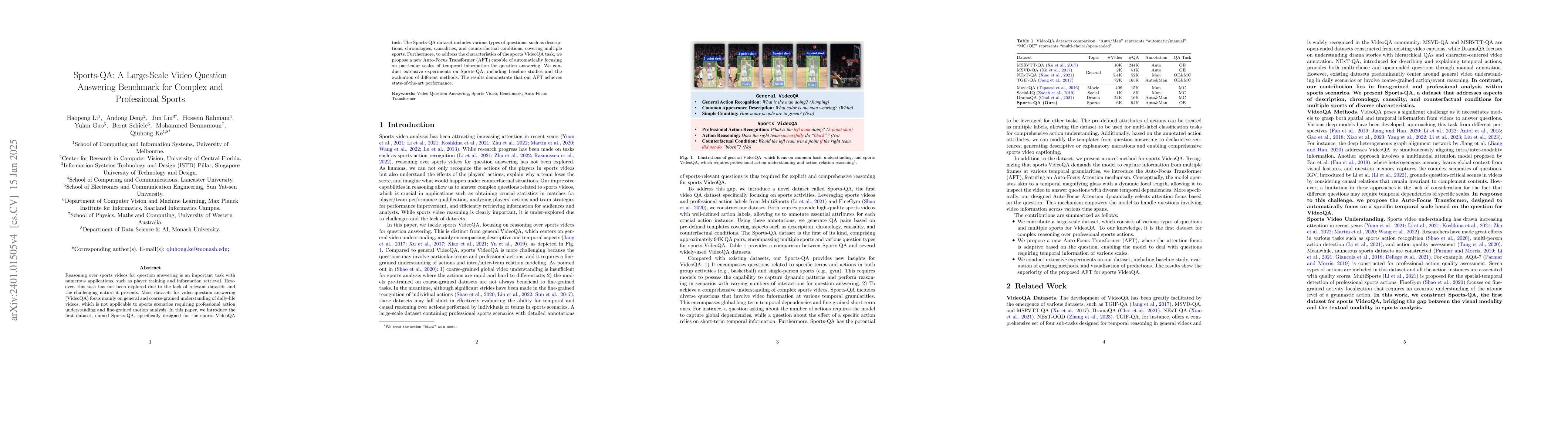 Thumbnail for Sports-QA: A Large-Scale Video Question Answering Benchmark for Complex
  and Professional Sports