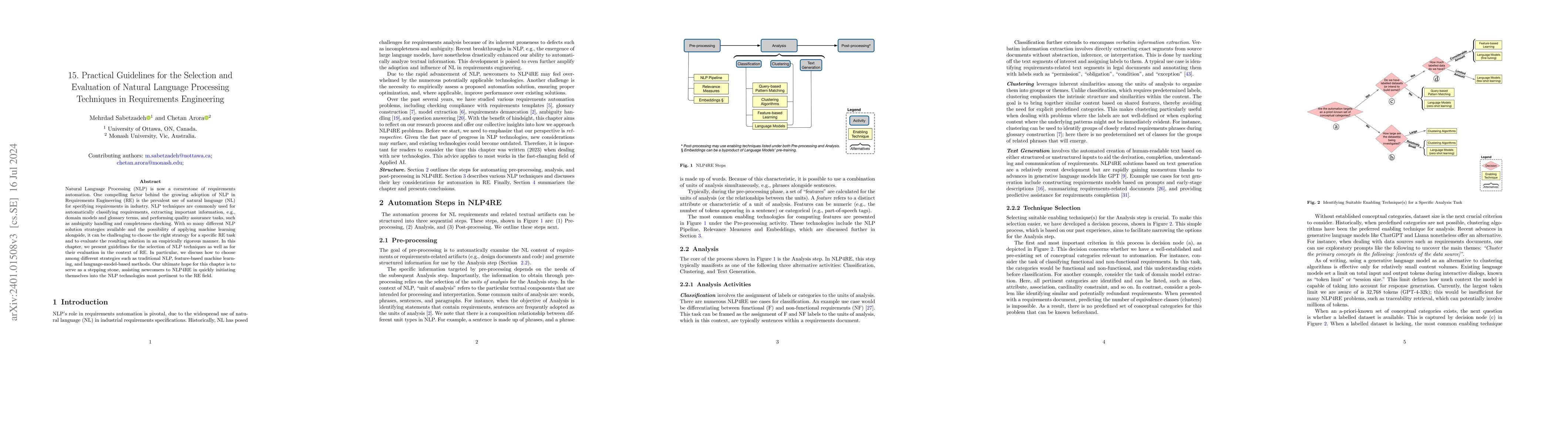 Thumbnail for Practical Guidelines for the Selection and Evaluation of Natural
  Language Processing Techniques in Requirements Engineering