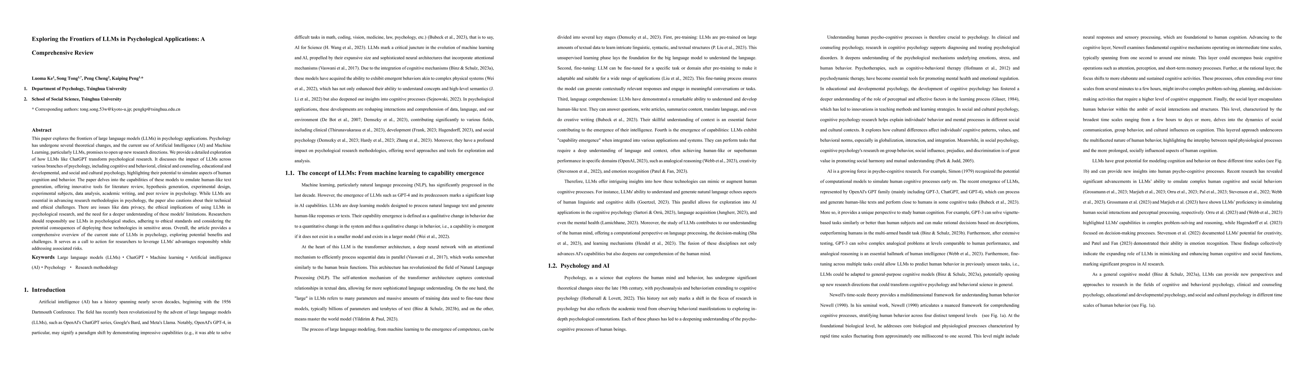 Thumbnail for Exploring the Frontiers of LLMs in Psychological Applications: A
  Comprehensive Review