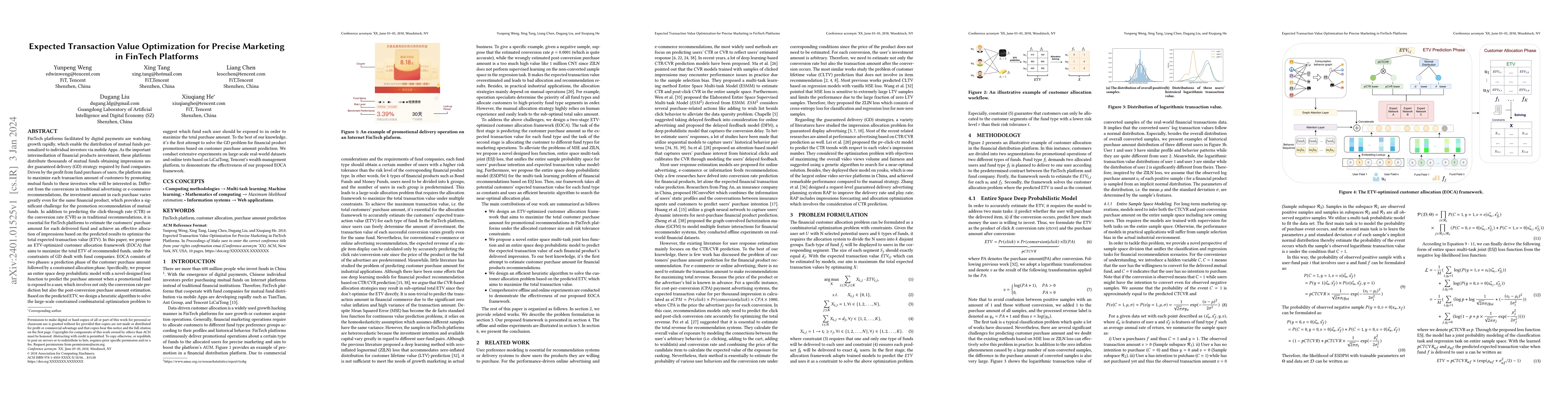 Thumbnail for Expected Transaction Value Optimization for Precise Marketing in FinTech
  Platforms